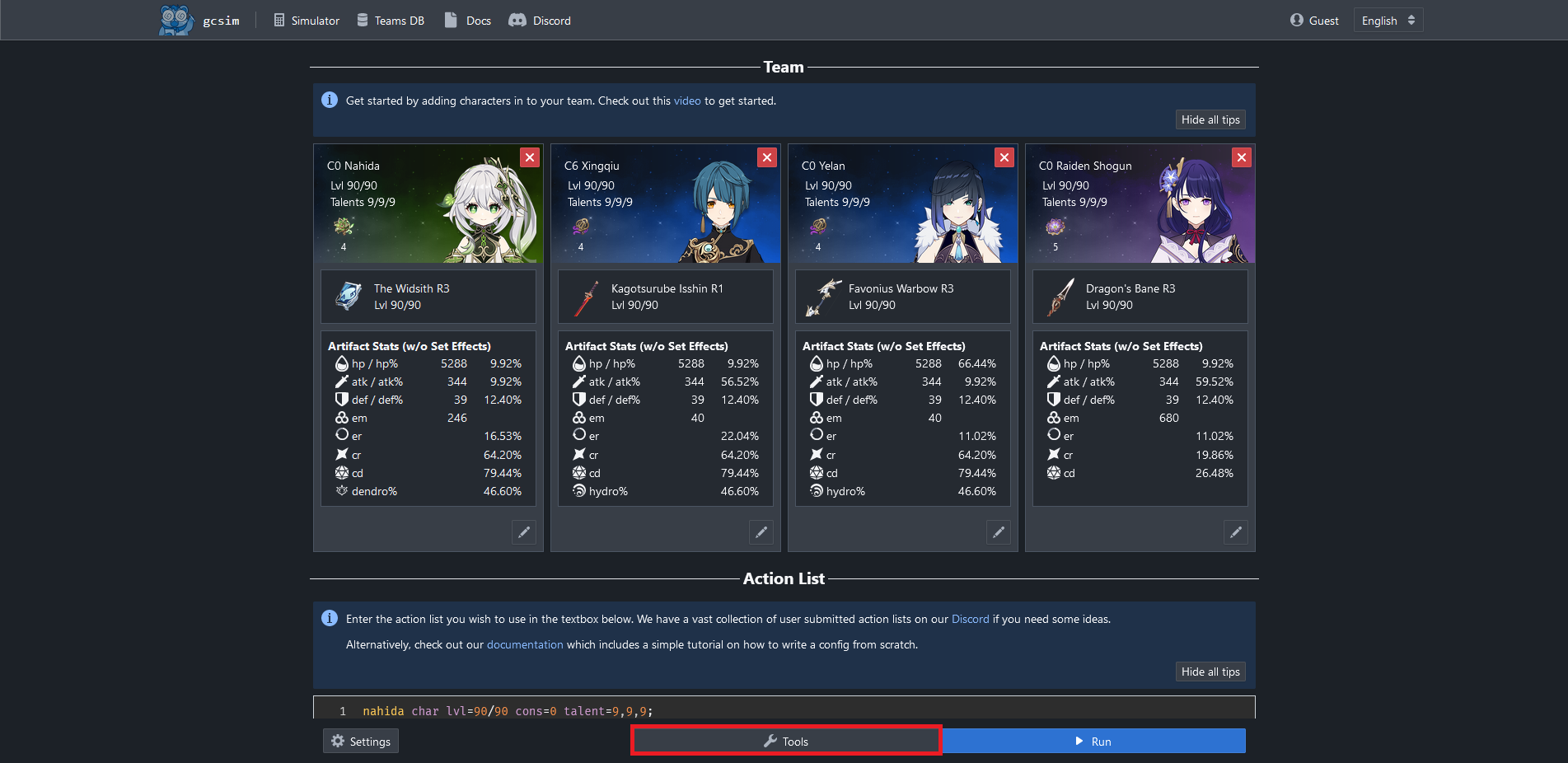 Confirm visible character details
