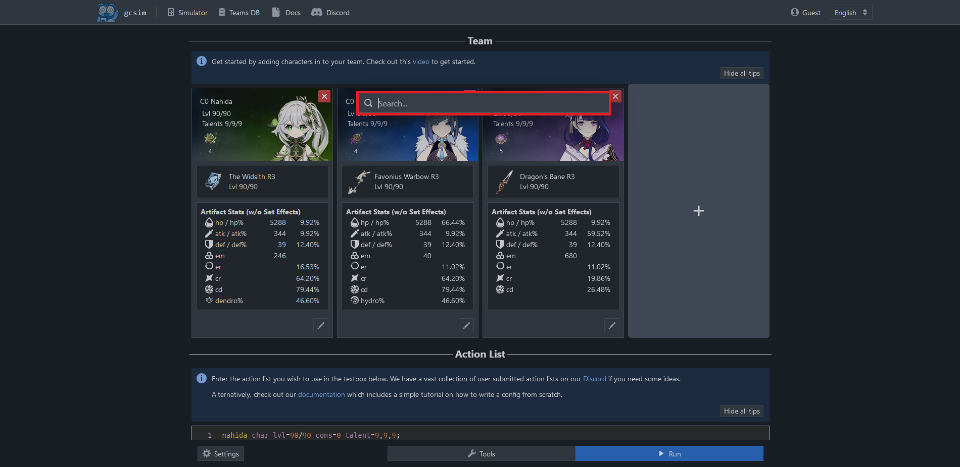 GO import tool in Evilsim